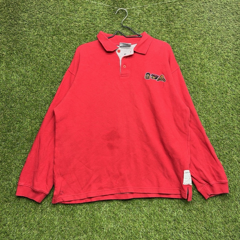 Vintage Fubu Fat Albert Shirt Mens Large Junkyard Gang Long Sleeve 90s Red y2k